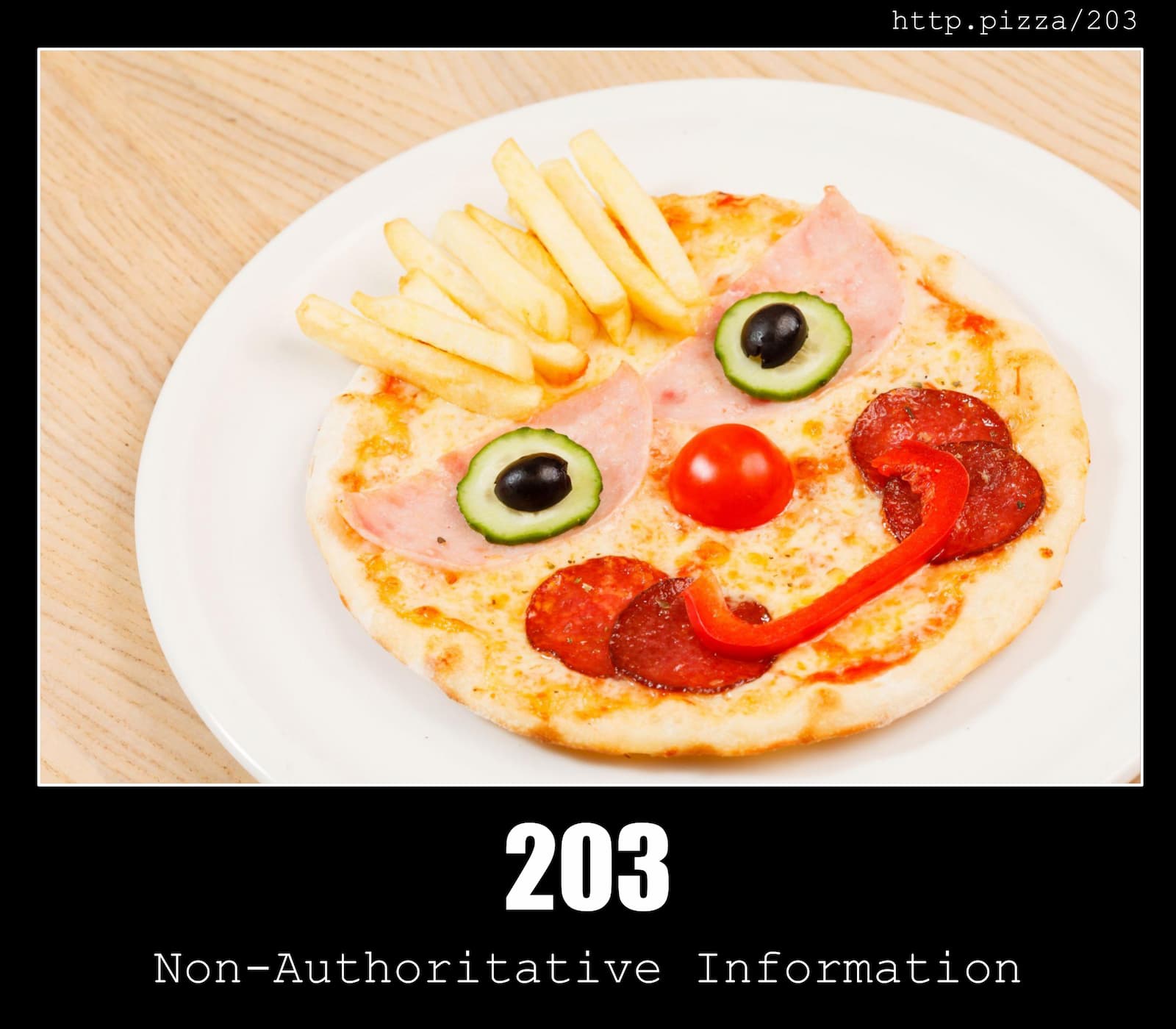 HTTP Status Code 203 Non-Authoritative Information & Pizzas