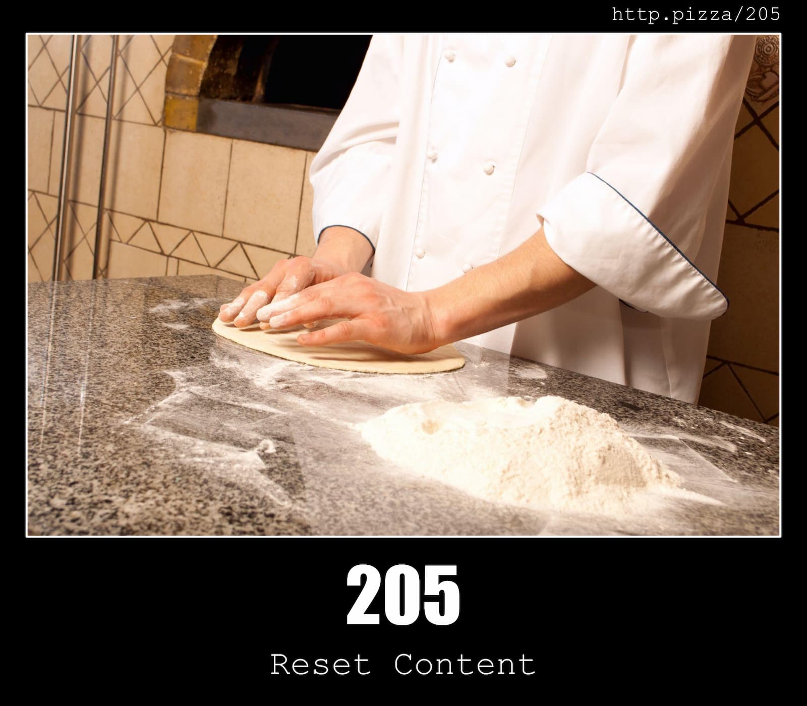 HTTP Status Code 205 Reset Content & Pizzas