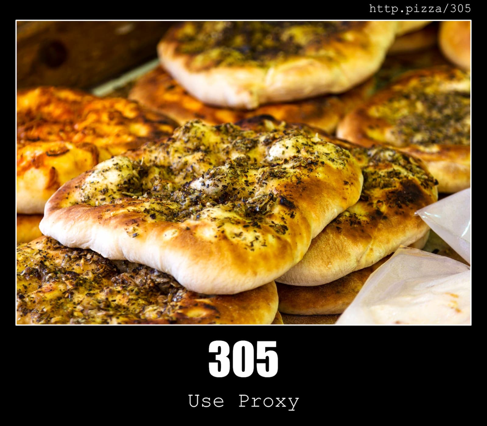 HTTP Status Code 305 Use Proxy & Pizzas