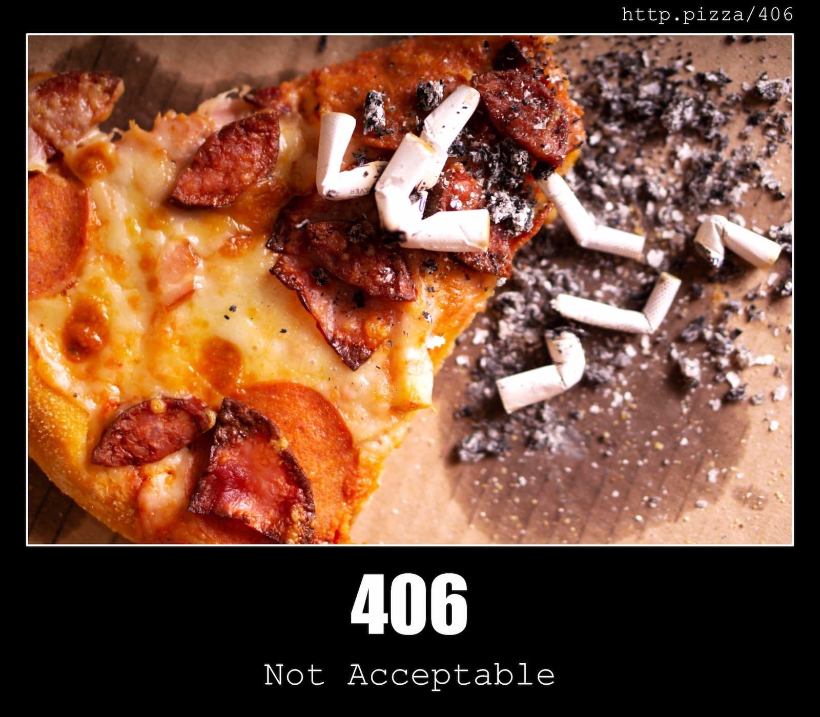 HTTP Status Code 406 Not Acceptable & Pizzas