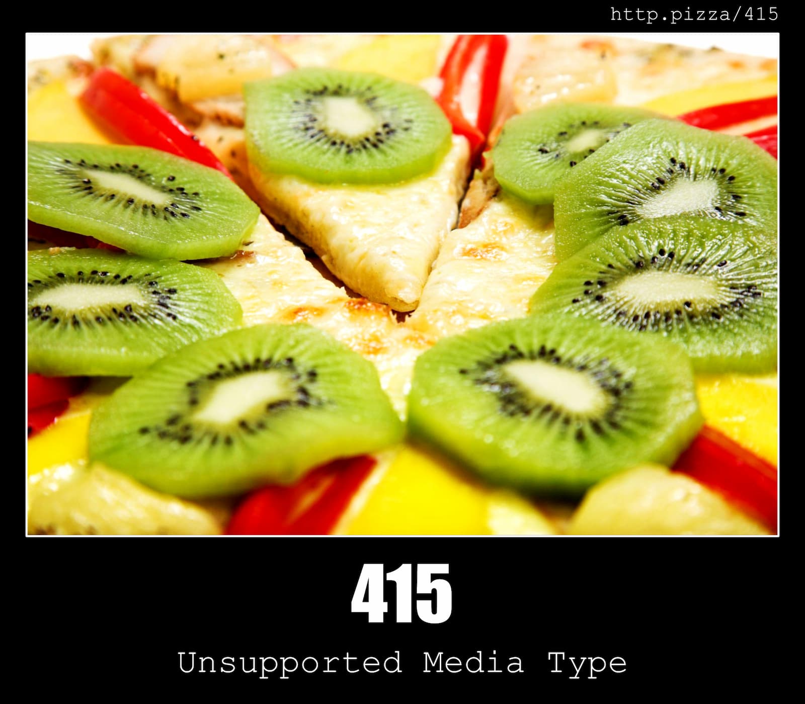 HTTP Status Code 415 Unsupported Media Type & Pizzas