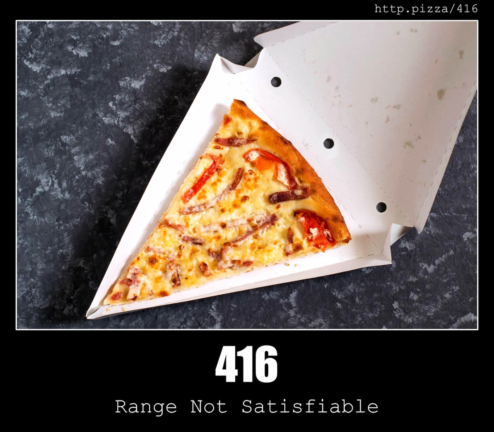 HTTP Status Code 416 Range Not Satisfiable & Pizzas