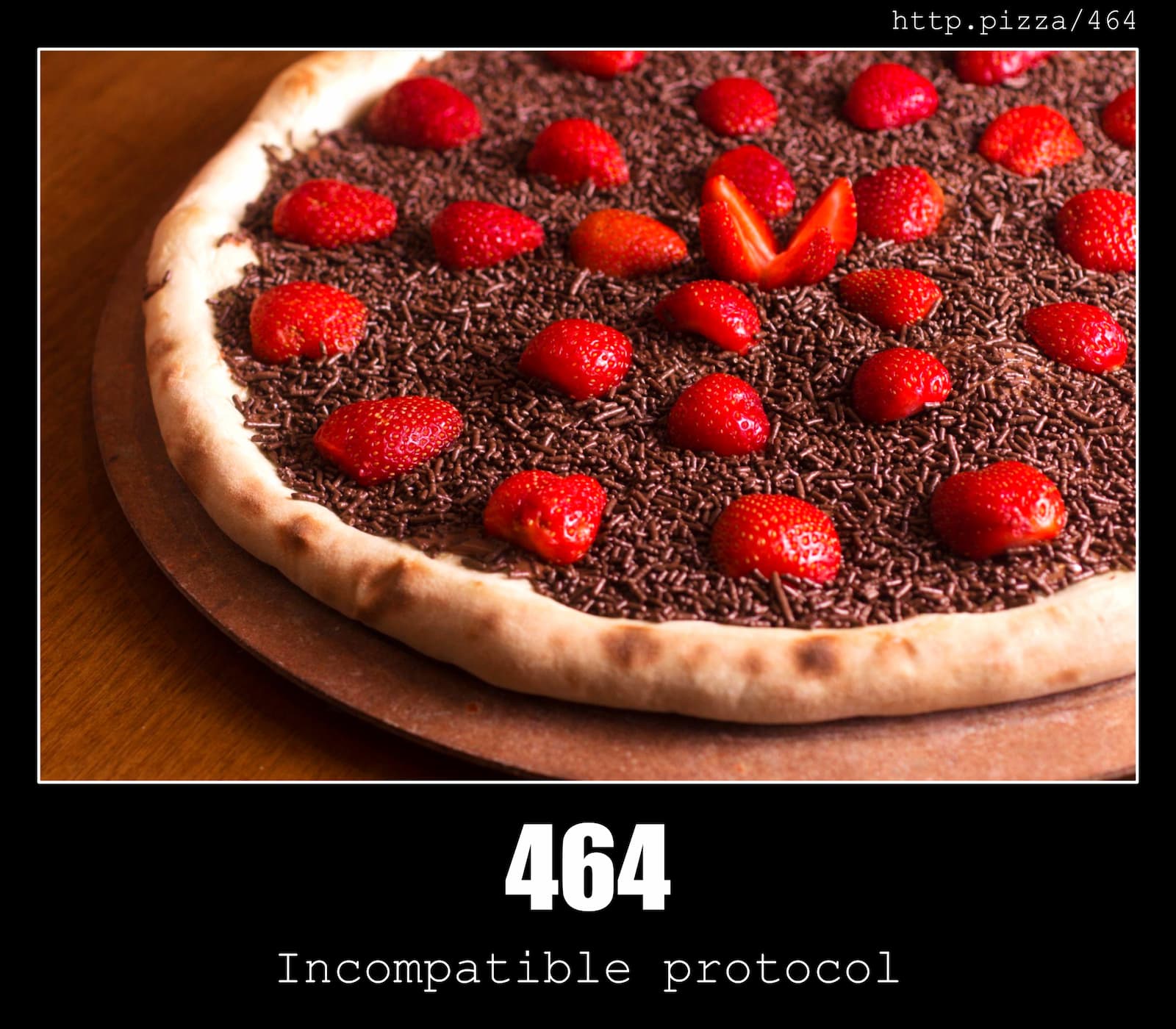 HTTP Status Code 464 Incompatible protocol & Pizzas