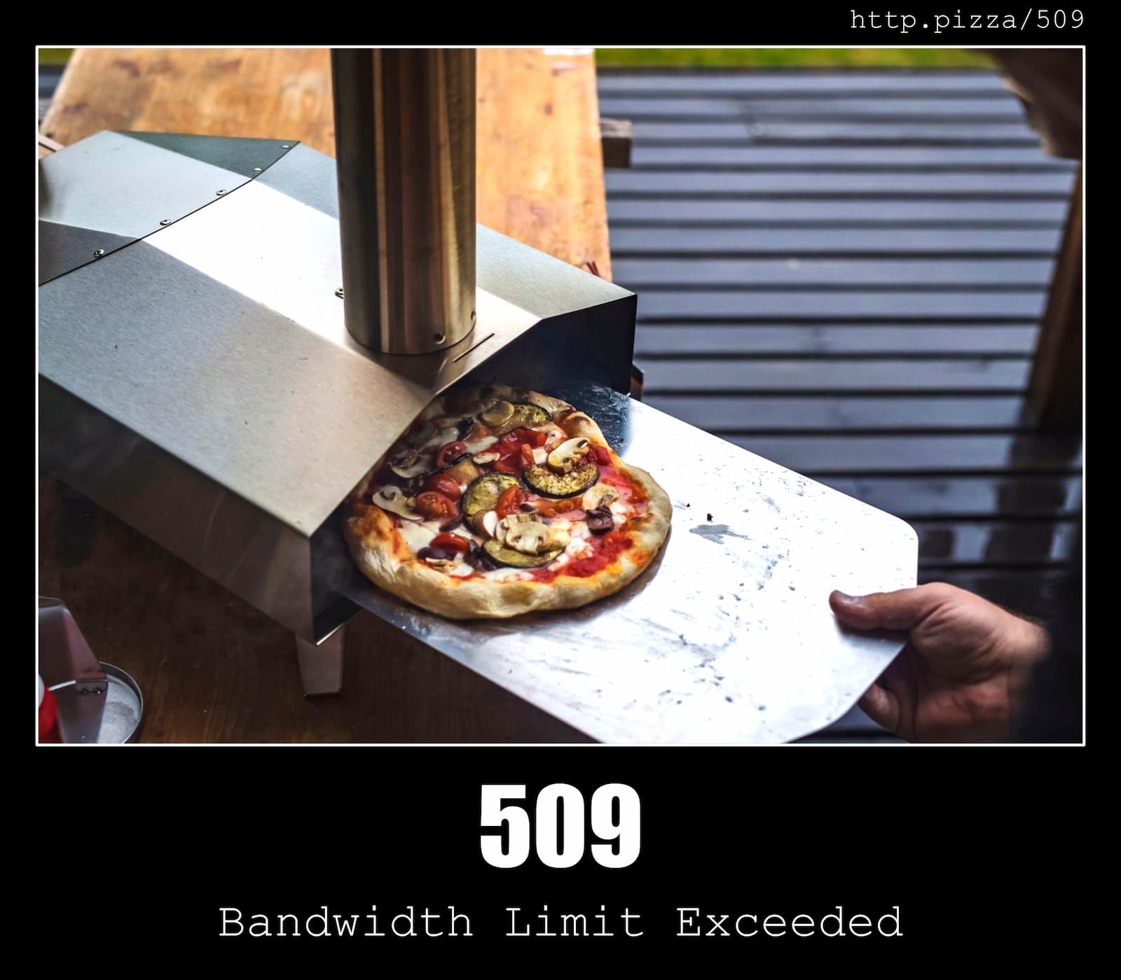 HTTP Status Code 509 Bandwidth Limit Exceeded & Pizzas