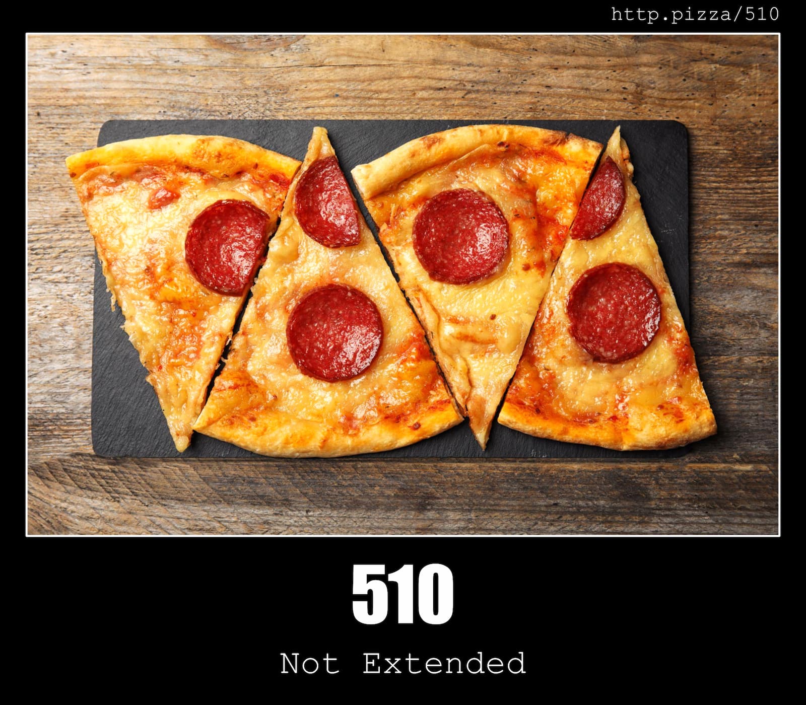 HTTP Status Code 510 Not Extended & Pizzas