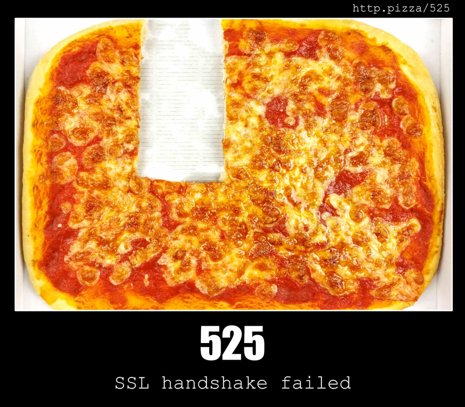 HTTP Status Code 525 SSL handshake failed & Pizzas