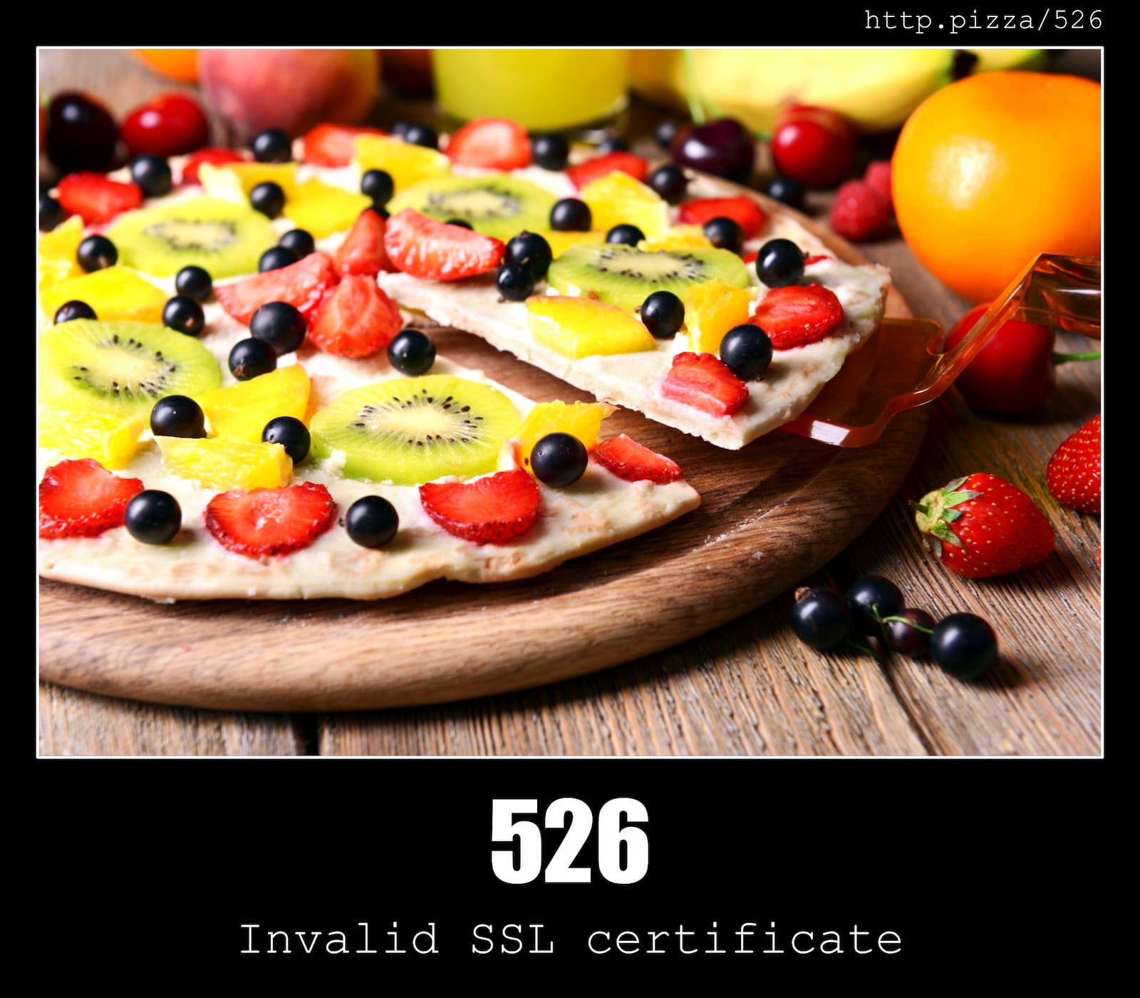 HTTP Status Code 526 Invalid SSL certificate & Pizzas