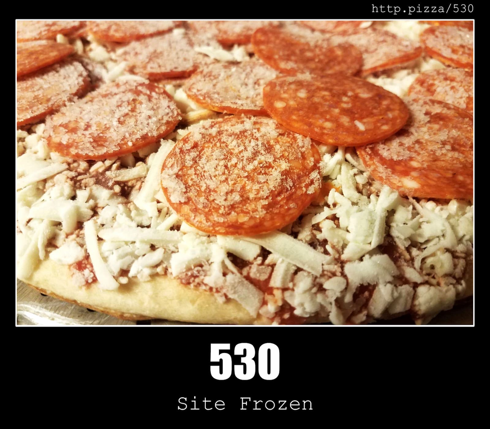 HTTP Status Code 530 Site Frozen & Pizzas