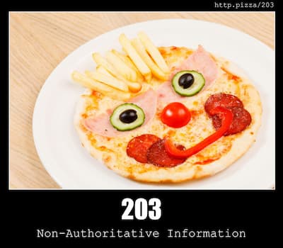 203 Non-Authoritative Information & Pizzas