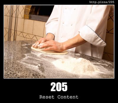205 Reset Content & Pizzas