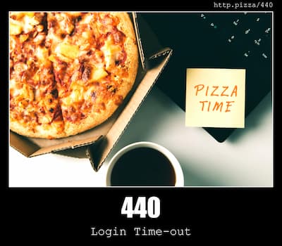 440 Login Time-out & Pizzas