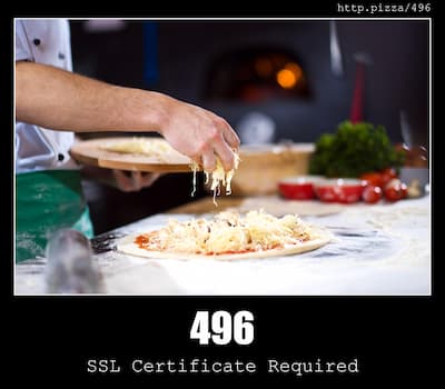 496 SSL Certificate Required & Pizzas