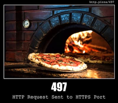 497 HTTP Request Sent to HTTPS Port & Pizzas