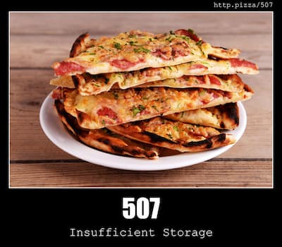 507 Insufficient Storage & Pizzas