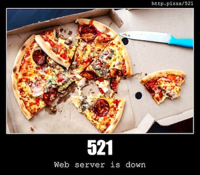 521 Web server is down & Pizzas